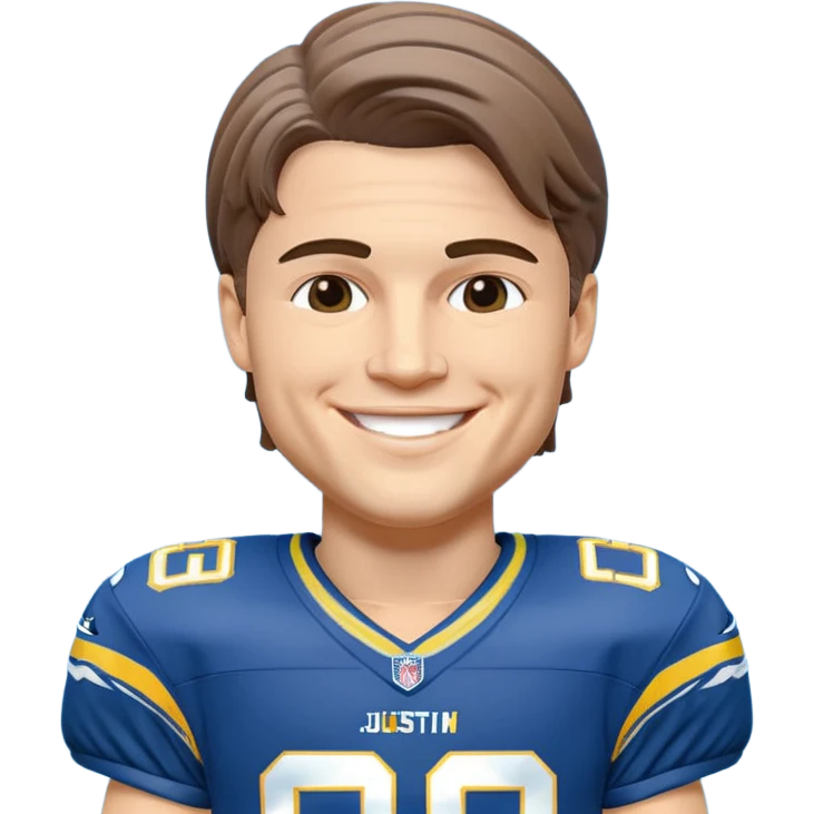 justin herbert chargers bobble head  emoji