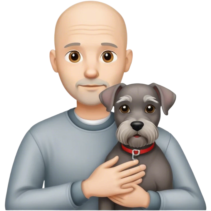 Bald man with schnauzer emoji