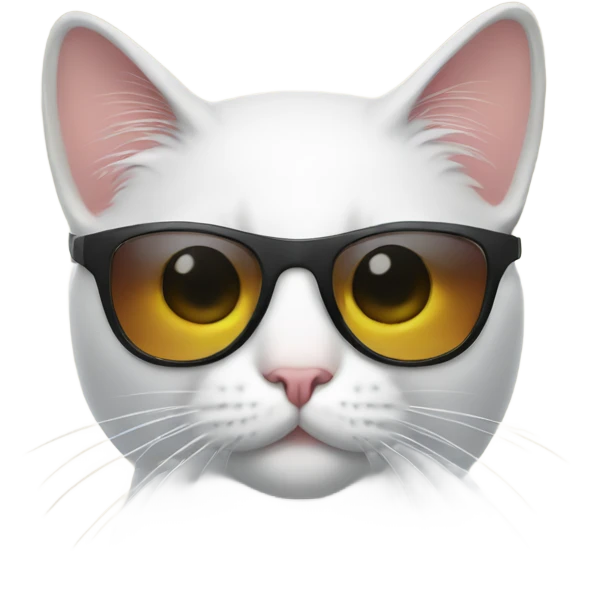 Cat with sunglasses emoji