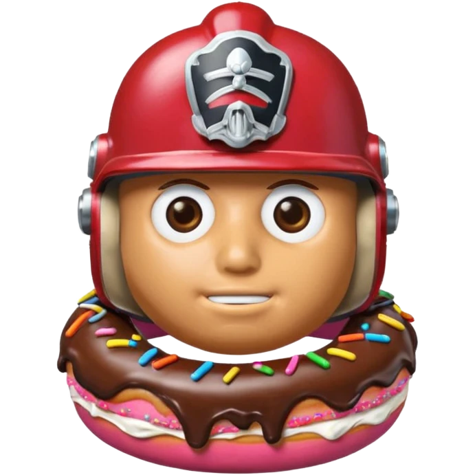 Donut with trooper ha emoji