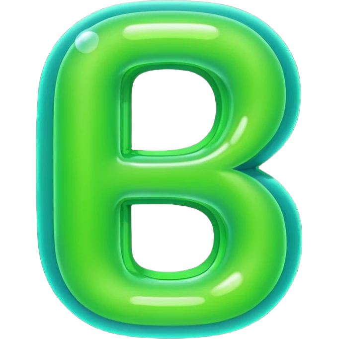 neon green bubble letter D emoji