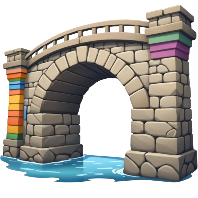 a simple icon of a bridge emoji