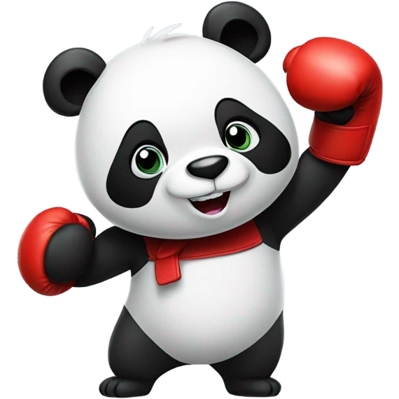 Panda in boxing gloves  emoji