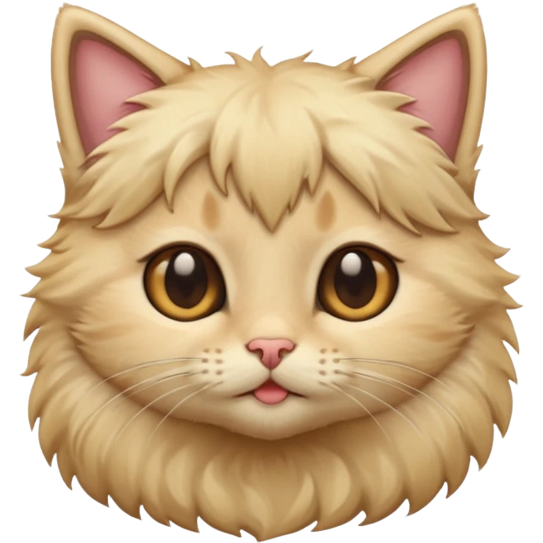 kitten with blonde hair and brown eyes emoji