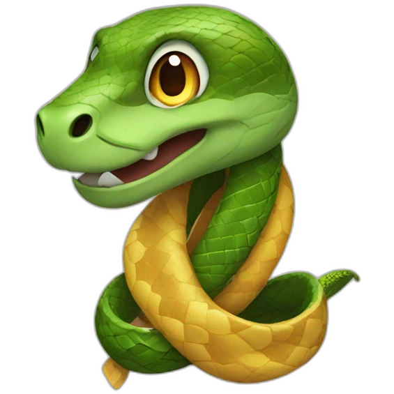 Snake wearing scarf emoji
