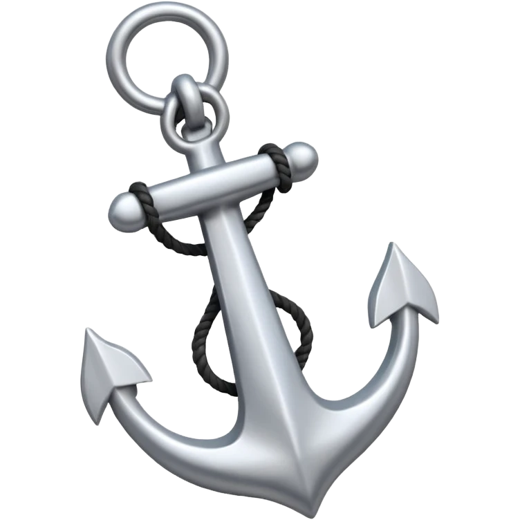 Je veux un emoji encre dans ce style là : ⚓ je veux qu’il représente sentimental par un noeud : 🪢 peut tu me faire l’ancre en argent  emoji
