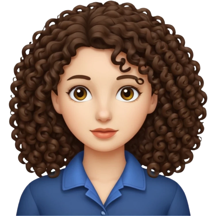 A brunette with curly hair  emoji