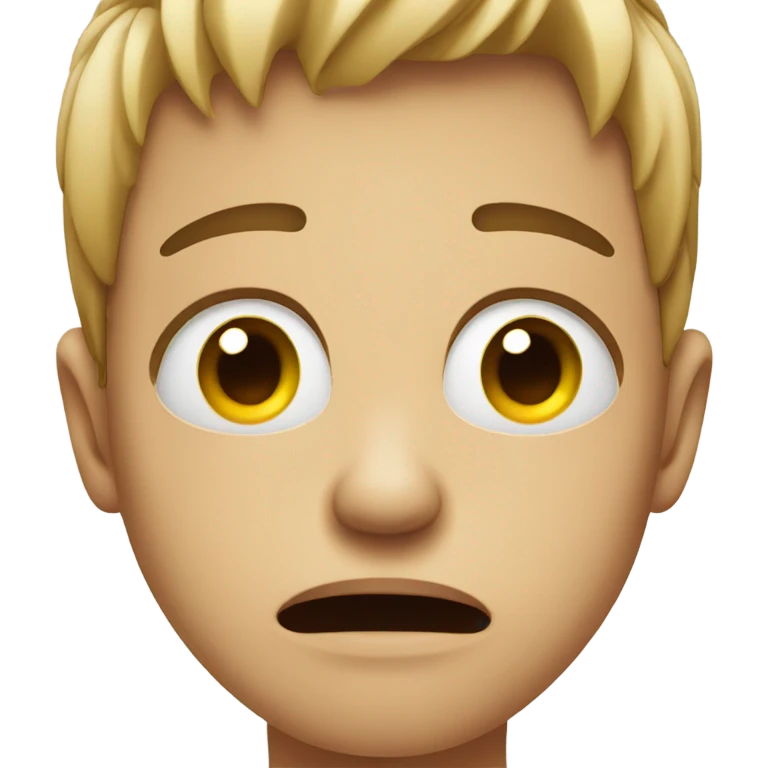 Straight face crying  emoji
