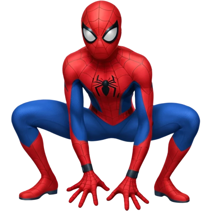 Spiderman crouching pose emoji