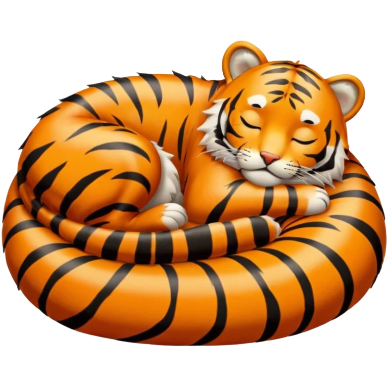 Tiger sleep bed good night emoji