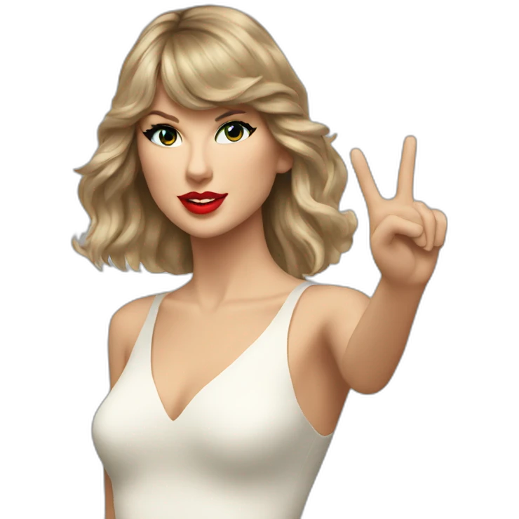 Taylor Swift bringing a salute emoji