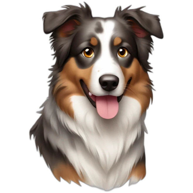 australian shepherd spots grey and brown emoji