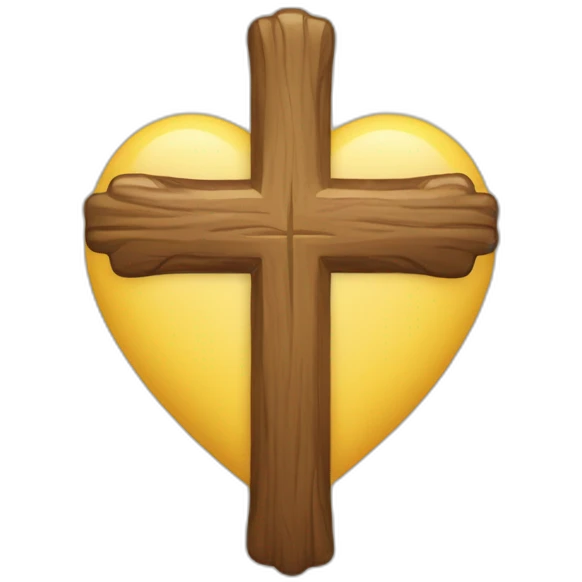 coeur de jésus avec croix emoji