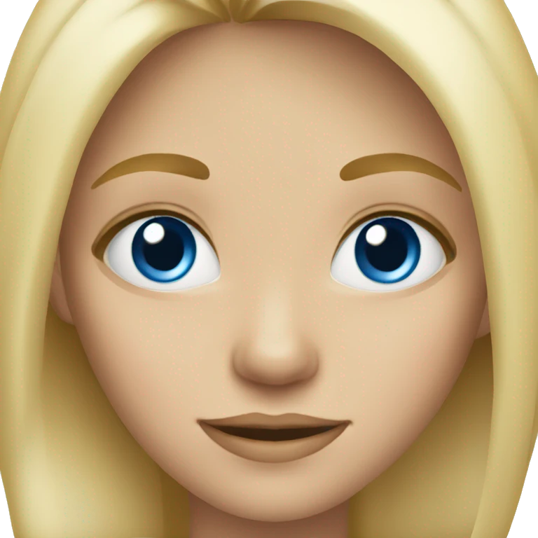 blond girl with blue eyes  emoji