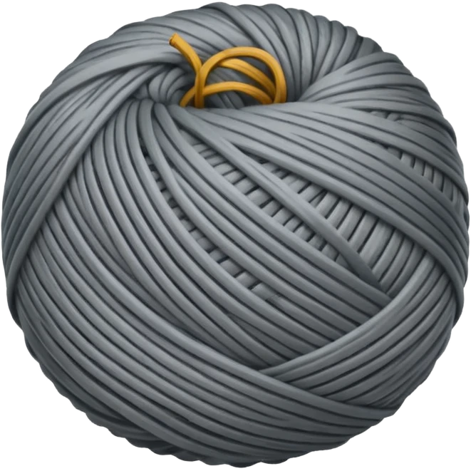 ball of knitting thread grey material emoji