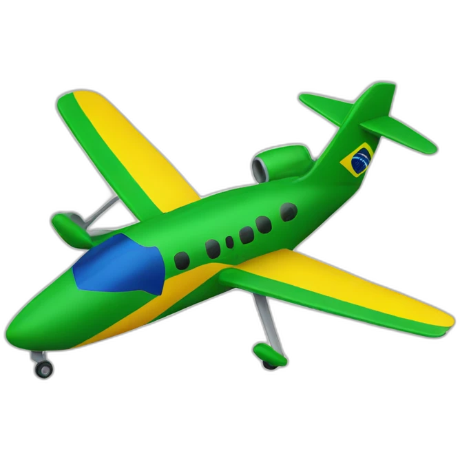 Brazil flag plane emoji
