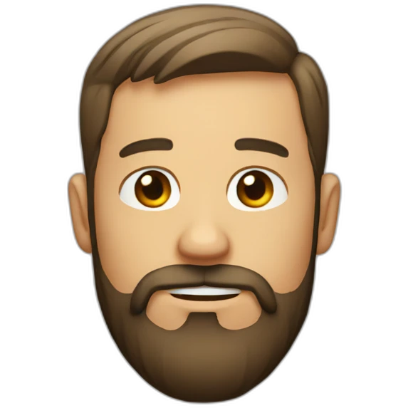 bearded and glass wearing short hair guy emoji
