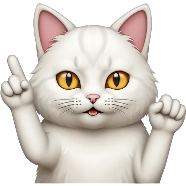 Cat sticking middle finger  emoji