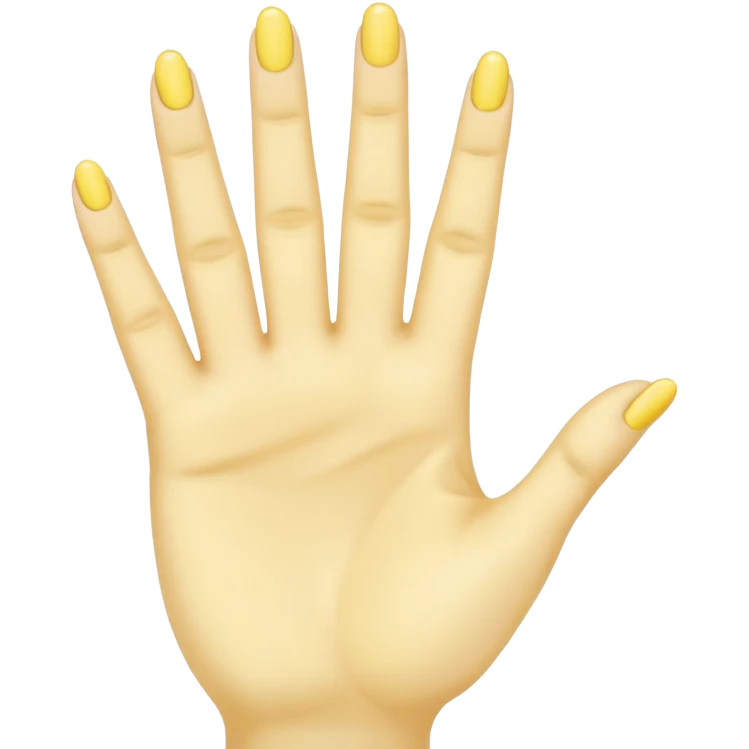 yellow hands holding up 3 fingers emoji