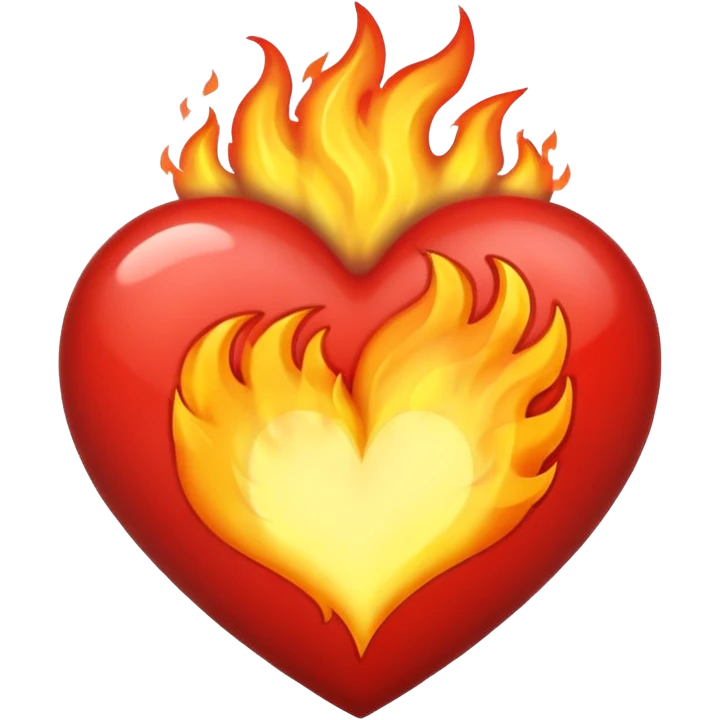 Make the heart on fire emoji white please  emoji
