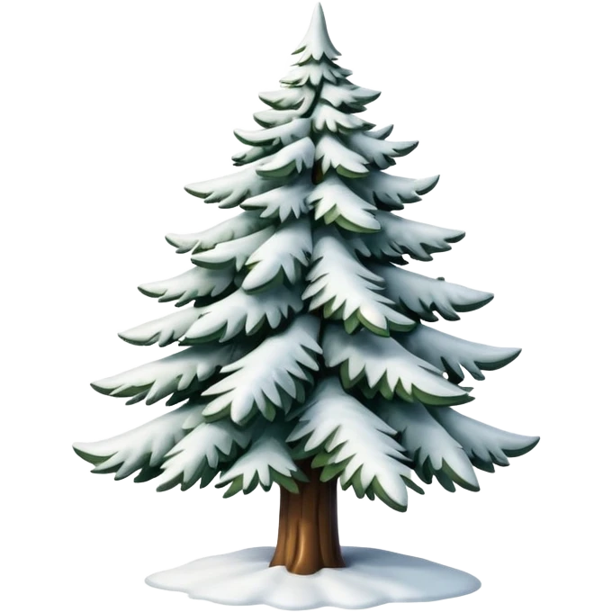 snow covered tree emoji