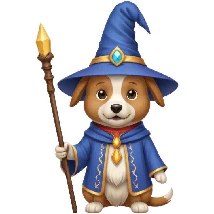 Dog wizard emoji