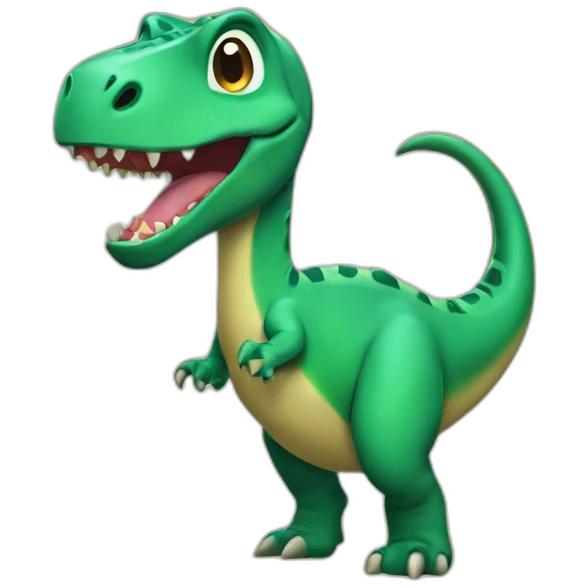 Un dinosaures qui rigole emoji