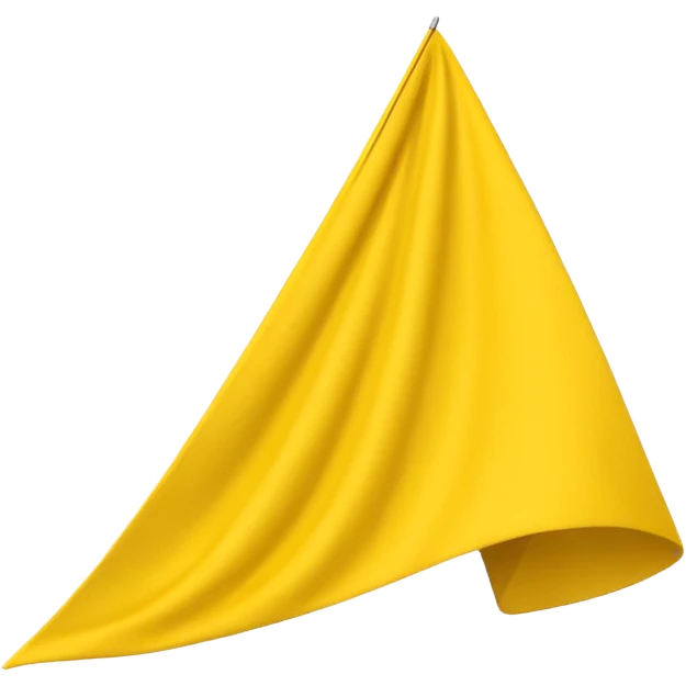 Triangular flag with yellow colour emoji