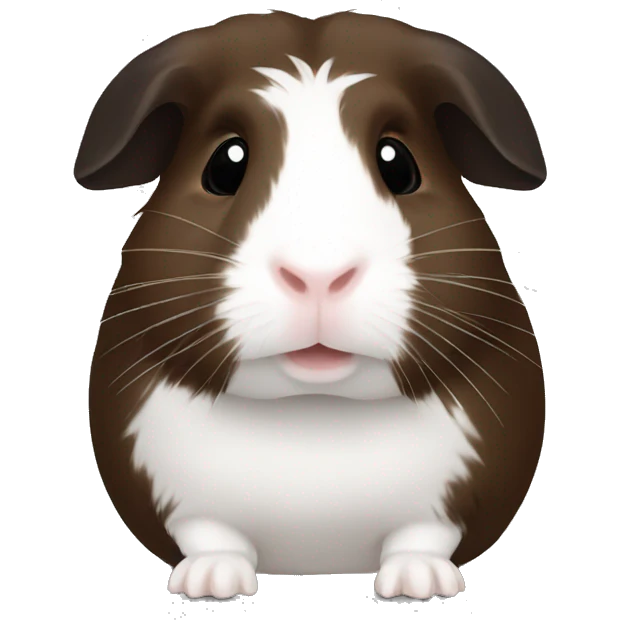 Guineapig dark brown white emoji