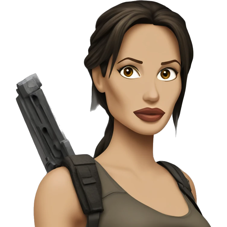 Angelina Jolie as Lara Croft Tomb Raider emoji
