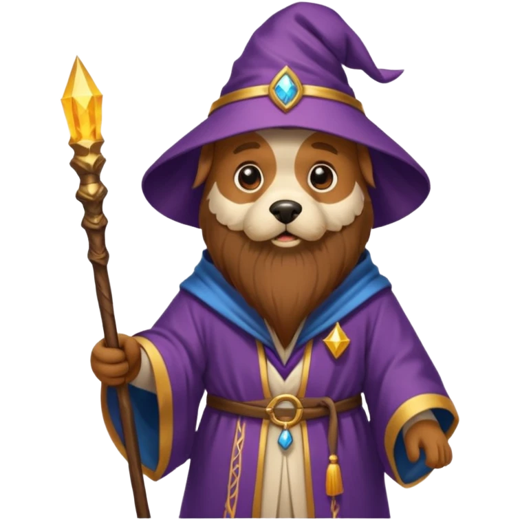 Dog wizard emoji