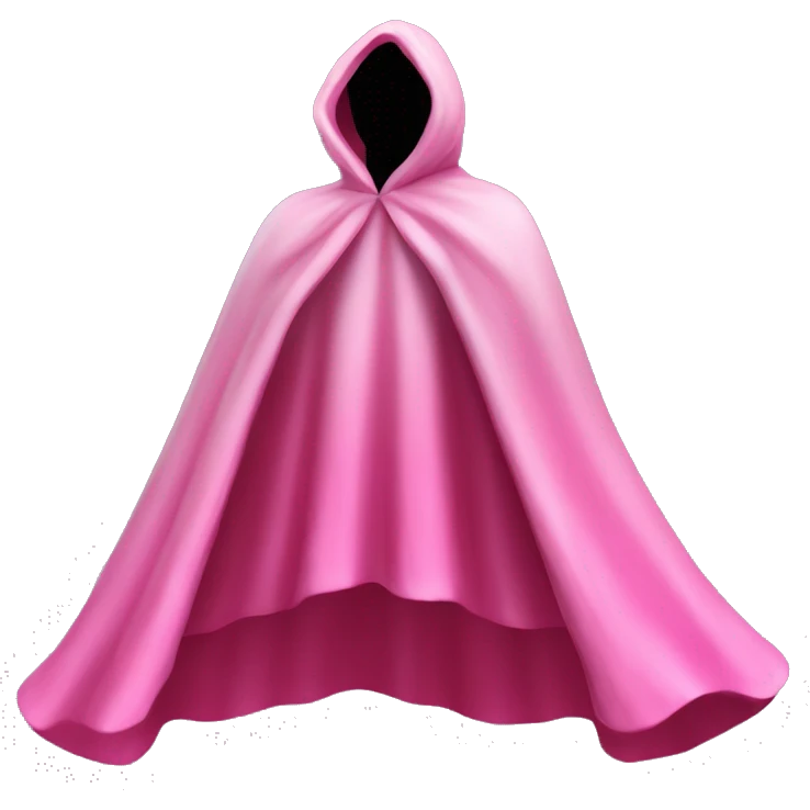 faceless mannequin flapping pink geode cape emoji