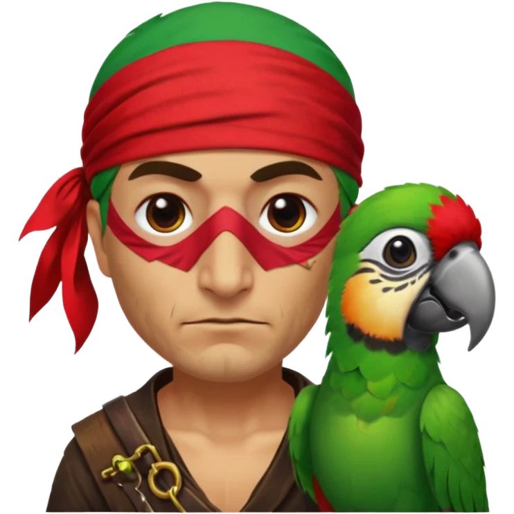 pirate and parrot emoji
