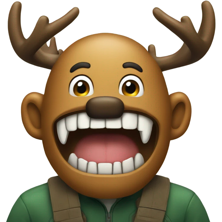 Big buck teeth on a human being  emoji