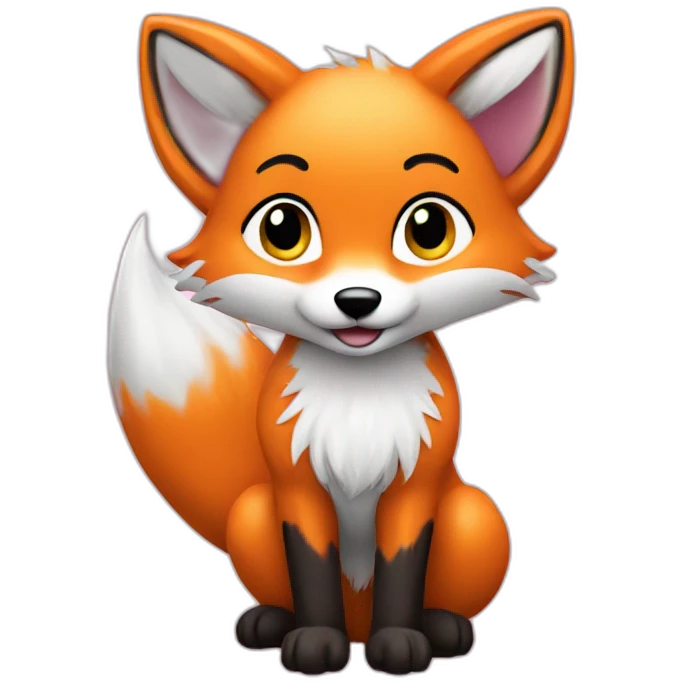 tails of a fox pink emoji