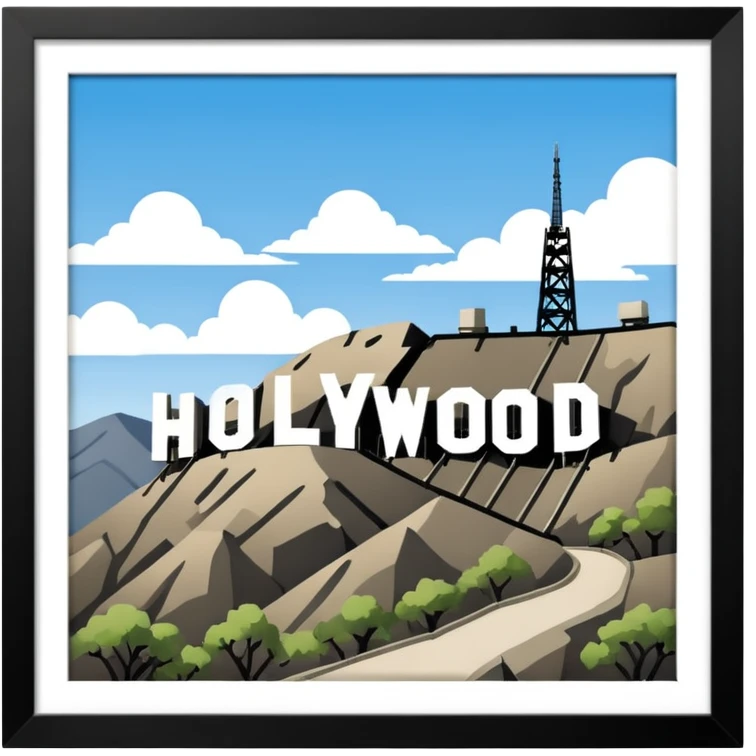 hollywood sign emoji