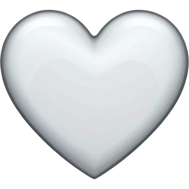 white heart with a silver outline emoji