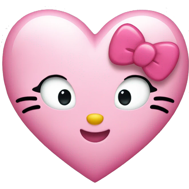 pink hello kitty heart  emoji