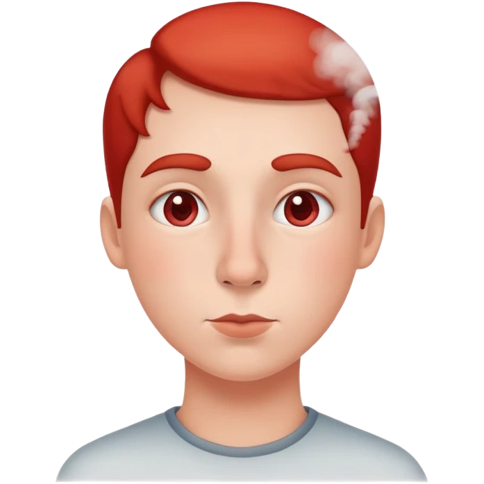 face with steam coming from nose and red cheeks emoji
