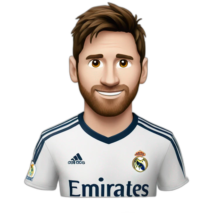 Messi with real madrid t shirt emoji