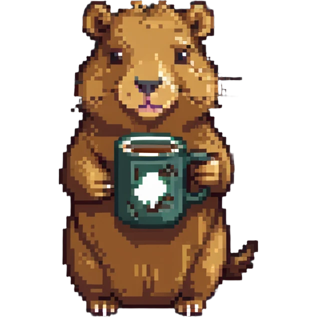 capybara drinking coffee emoji