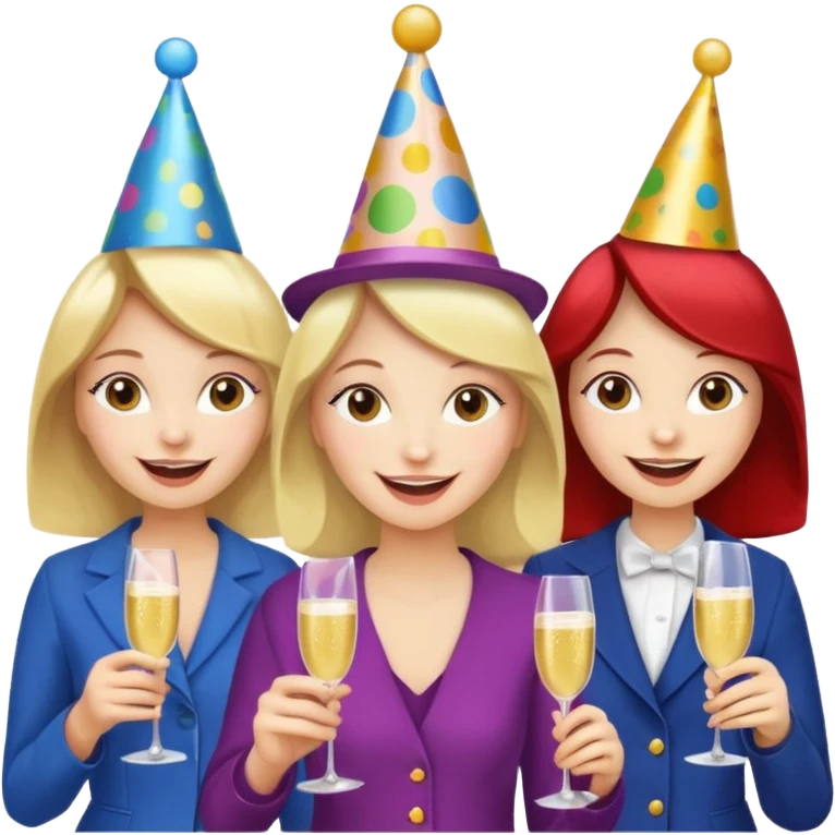 Девушка на вечеринке в кругу друзей  emoji