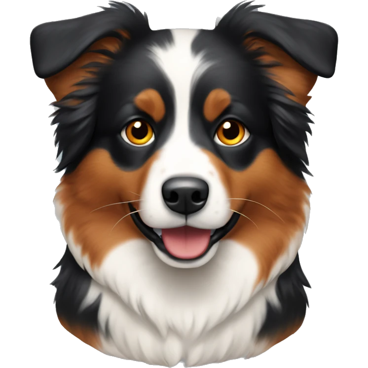 red toy australian sheperd face emoji