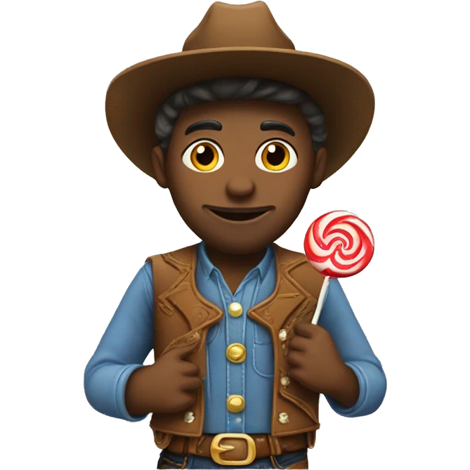 Cowboy with lollipop emoji