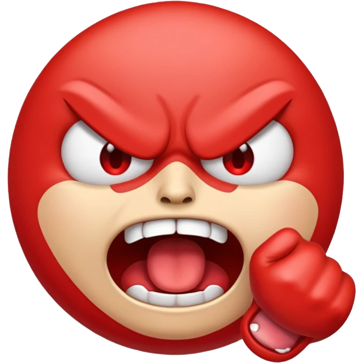 gum tsion emoji very not nice rude shouting ragebaiter emoji