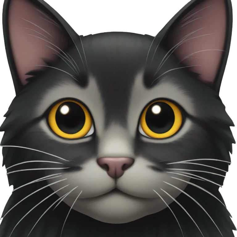 a black cat emoji