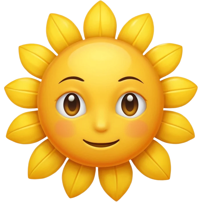 Sun, no face emoji