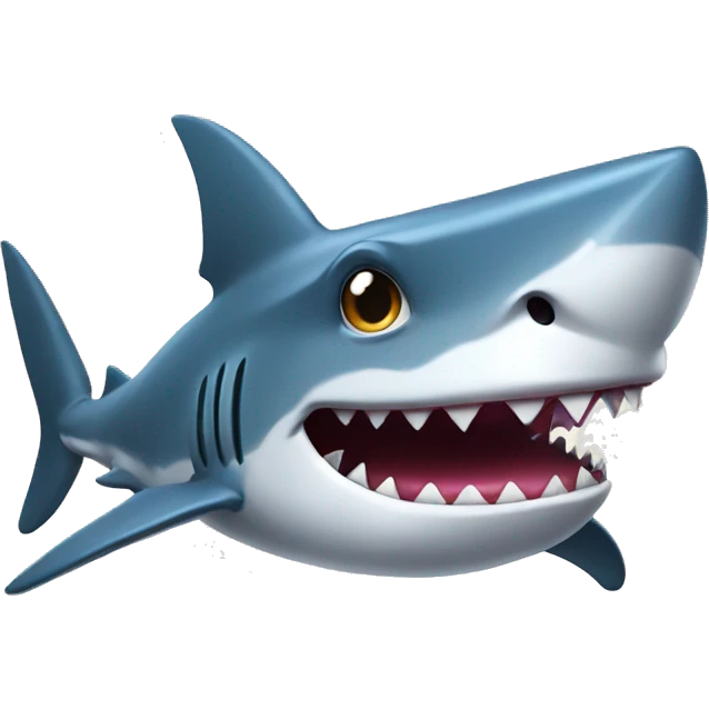 Shark wearing top hat emoji