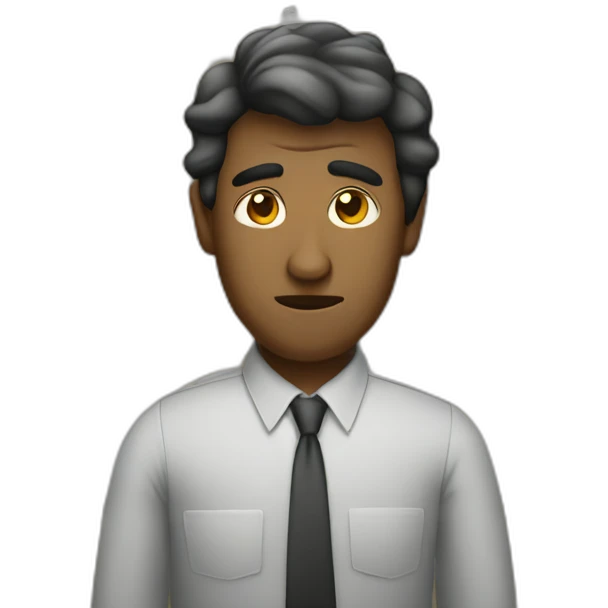 a man with disdain for cubicles emoji