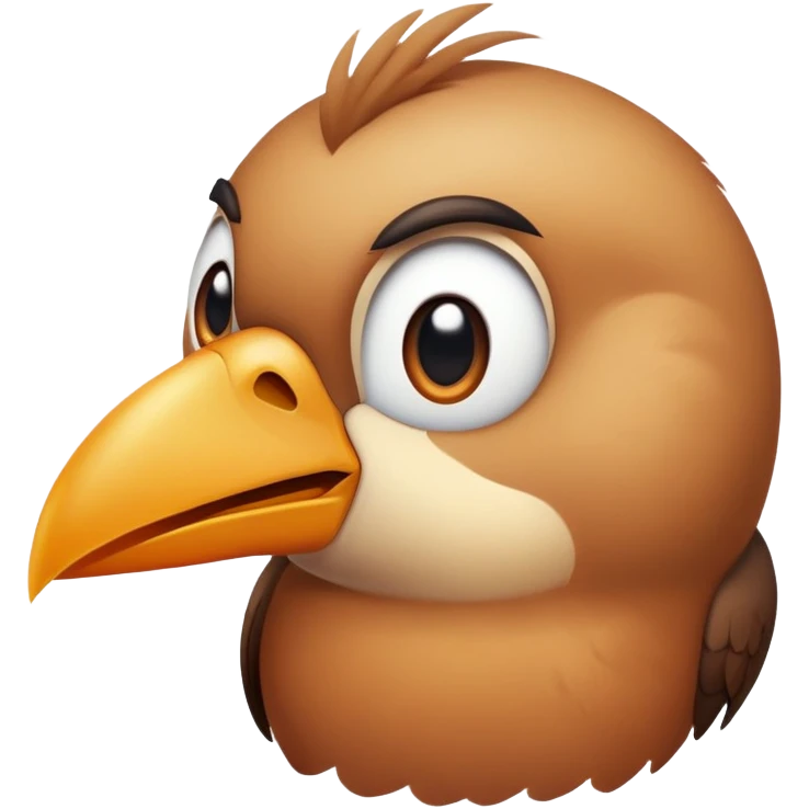 Vogel mit finger an der stirn emoji
